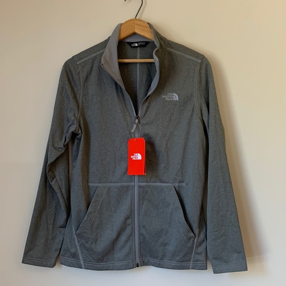 NWT The North Face Women’s Full Zip Jacket Grey Slim Fit Size Large